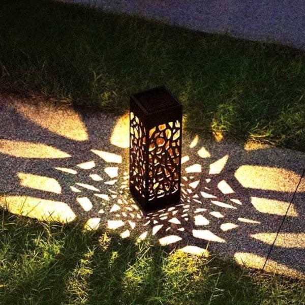 zonne tuinlamp met patroonlicht