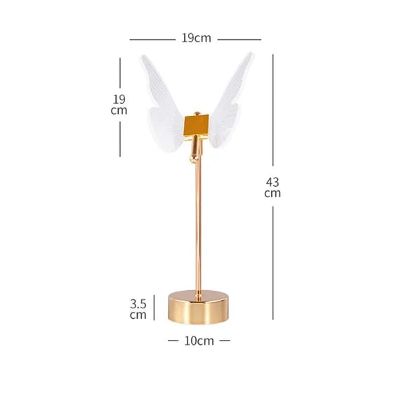 bedlampje met vlinderdesign
