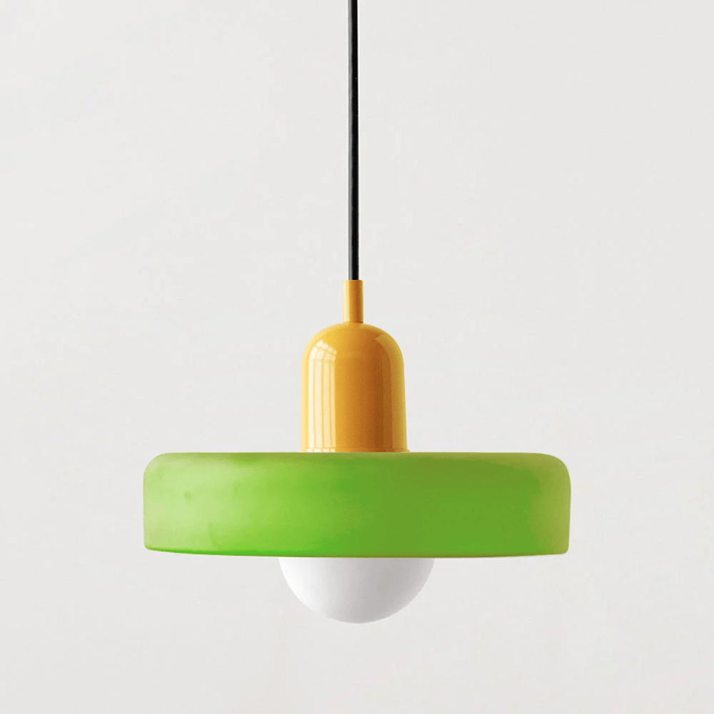 stijlvolle bauhaus hanglamp van elegante kleurige glas