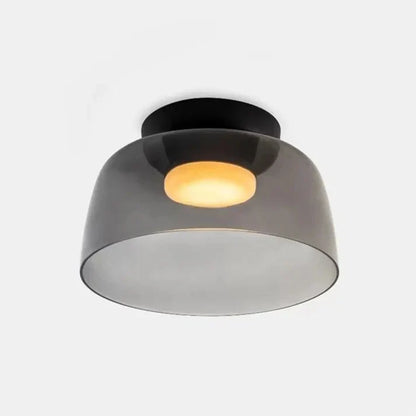 Verfijnde Scandinavische Design Plafondlamp met een Creatieve Middeleeuwse Glazen Touch