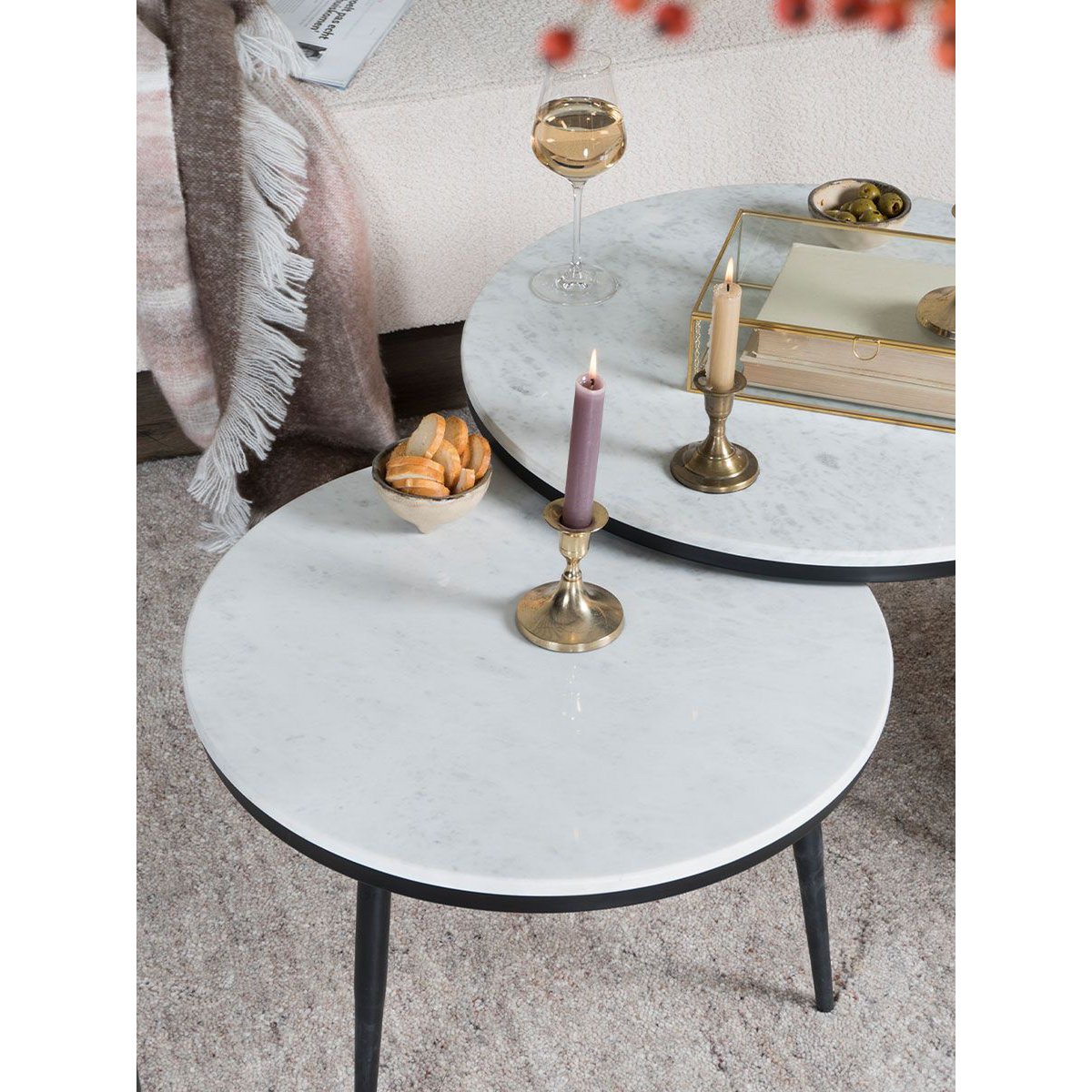 melle coffee table - marble - 55 cm