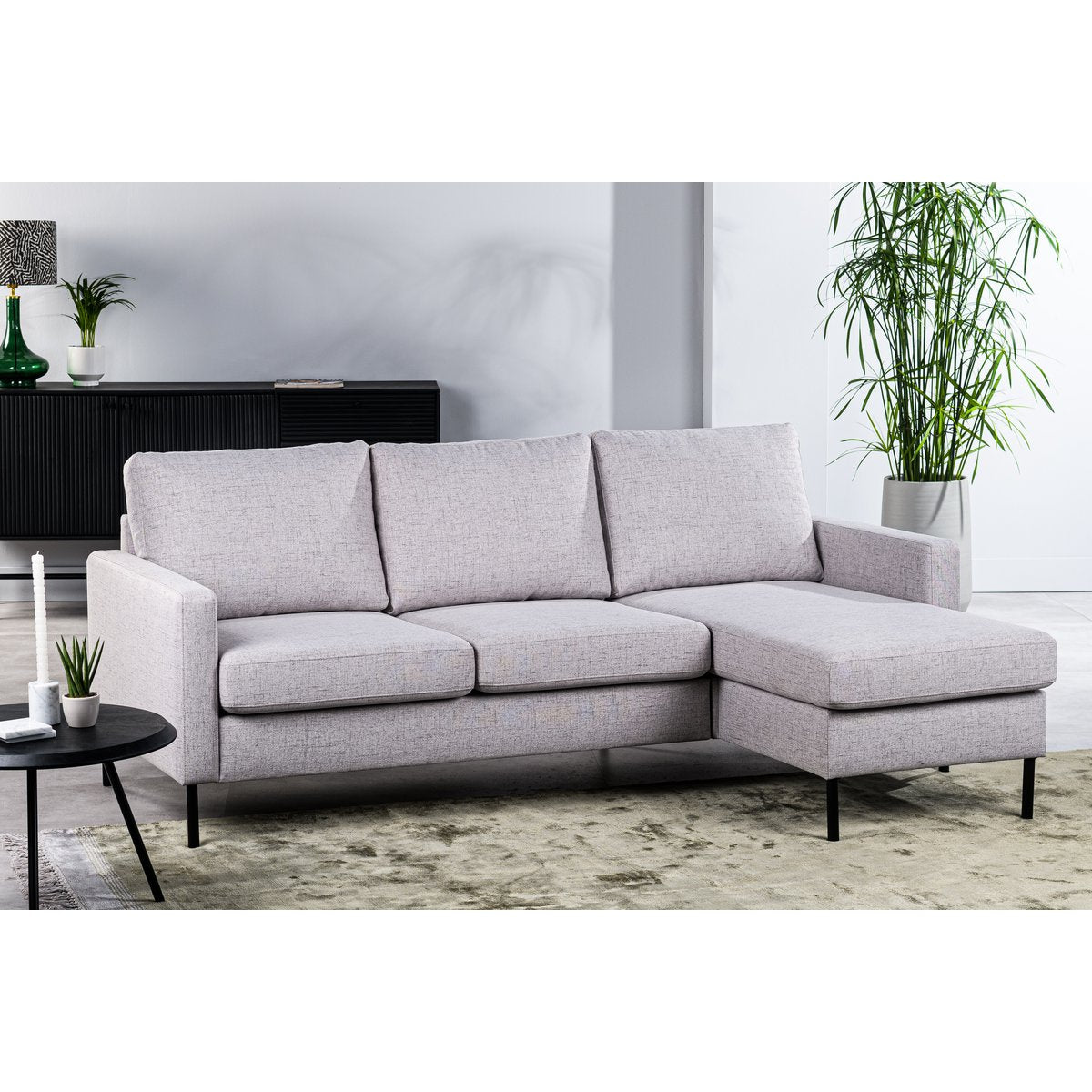 3 seater sofa cl l+r, valente fabric, v311 grey