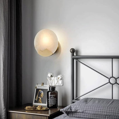 Elegante Scandinavische Marmeren Wandlamp in Minimalistisch Design