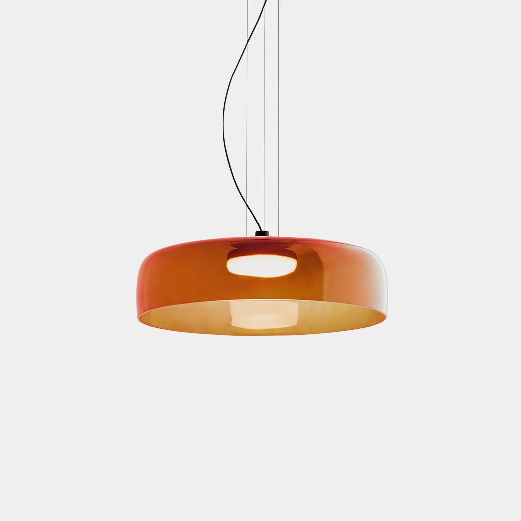 elegante hanglamp in noors glas