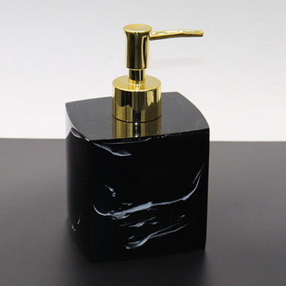 Badkameraccessoireset Imitatiemarmer Zwart Met Gouden Accenten