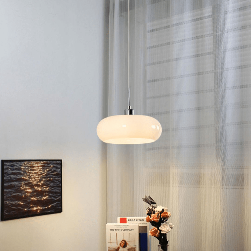 elegant hailie glazen hanglamp in broodvorm