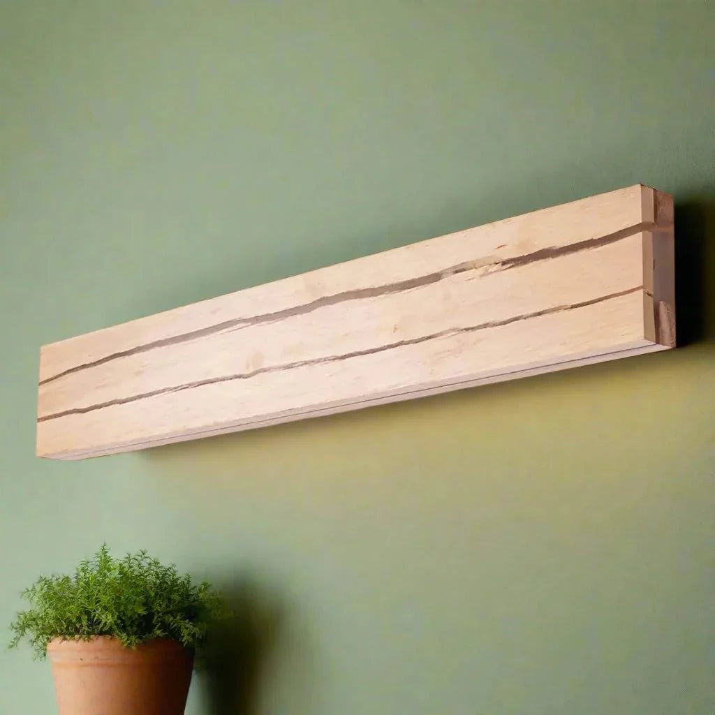 stijlvolle houten scheur wandlamp voor een modern interieur