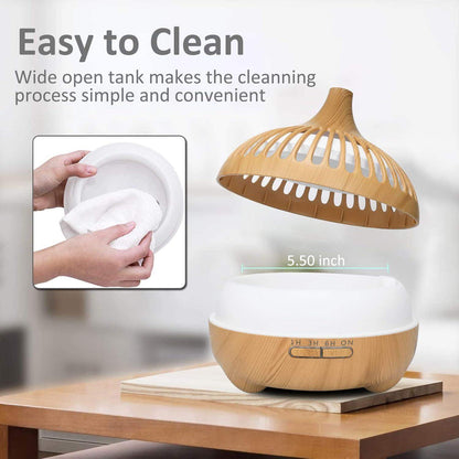 Diffuser in een rustige slaapkamer voor ontspanning en aromatherapie