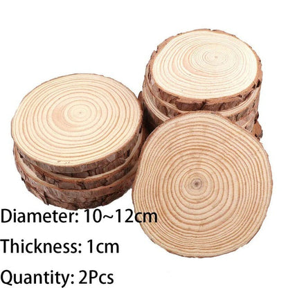 Houten Plankjes Onderzetters Natuurlijk Hout Set van 4