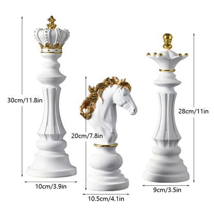 Decoratief Schaakbeeldhouwsel Houten Set