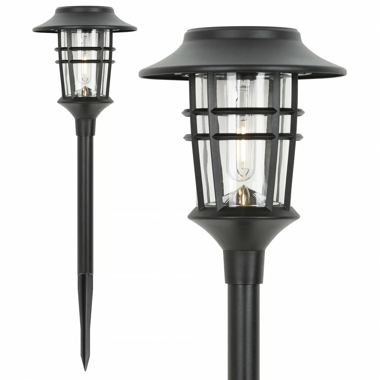 staande solaire tuinlamp die sfeervol licht verspreidt