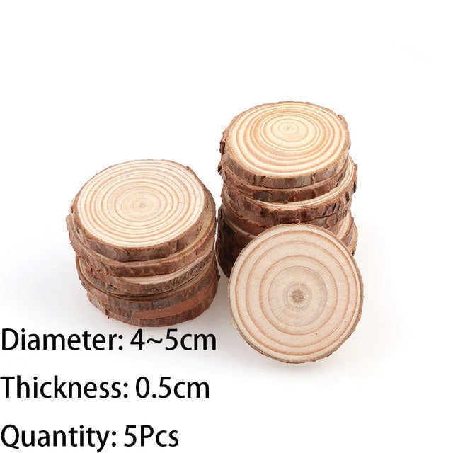 houten plankjes onderzetters natuurlijk hout set van 4