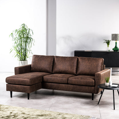 3 seater sofa CL CL L+R, Savannah fabric, S430 brown