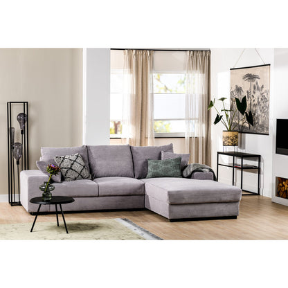 3 seater sofa CL right, fabric RIB, RIB311 grey