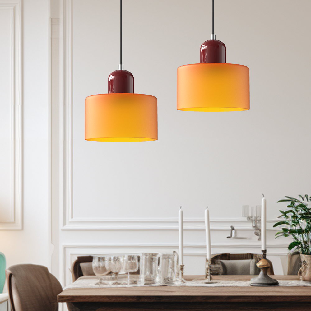 stijlvolle bauhaus glazen hanglamp voor een creatieve sfeer