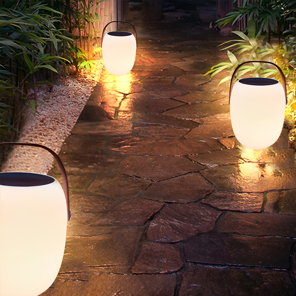 Sfeervolle solar lamp voor buitengebruik op terras of in de tuin