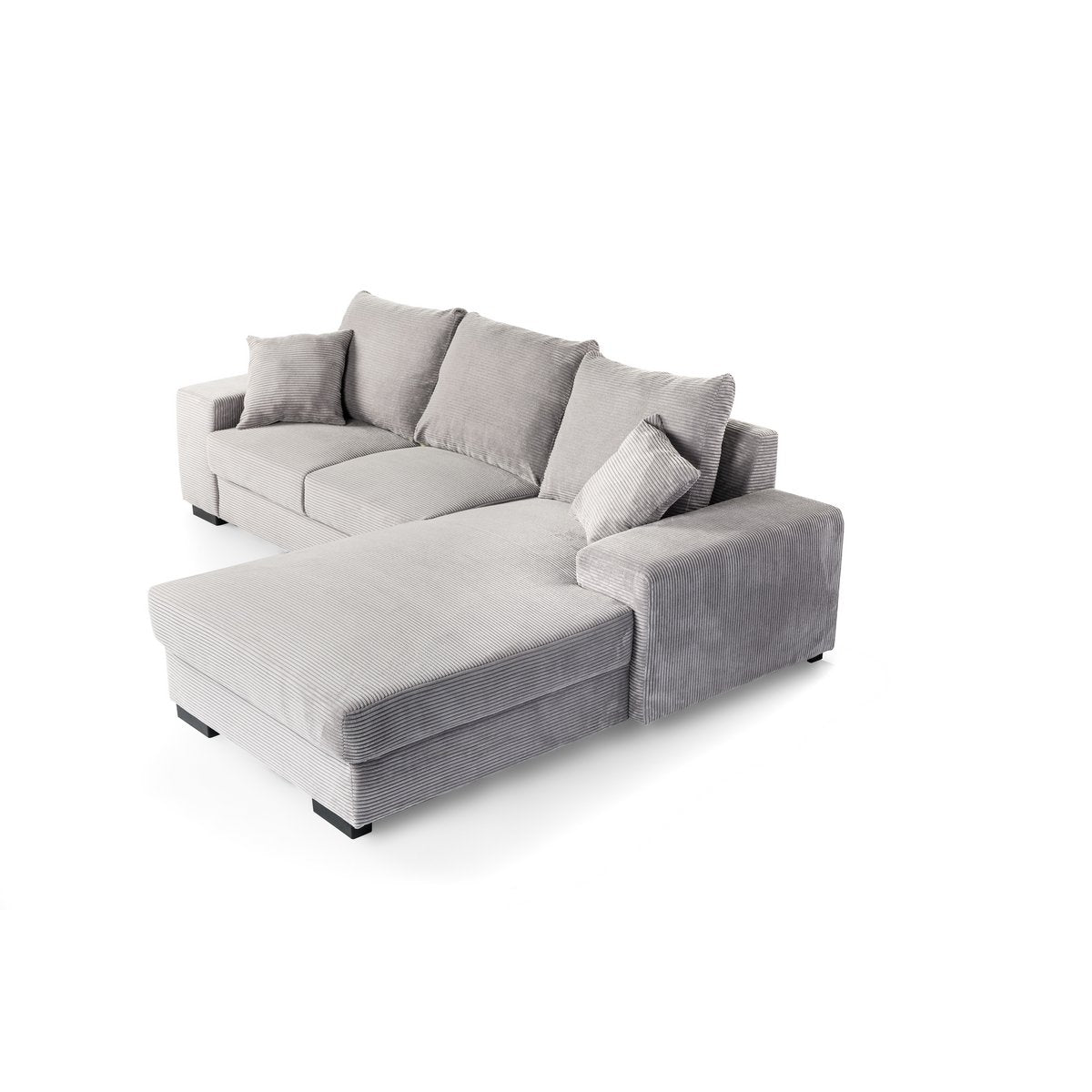 3 seater sofa cl right, fabric rib, rib311 grey