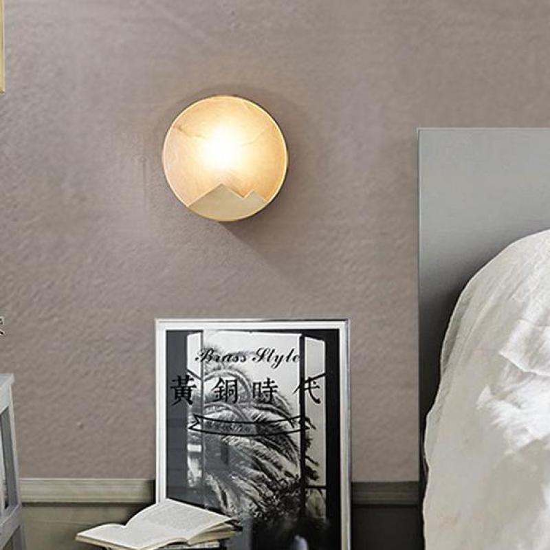 elegante scandinavische marmeren wandlamp in minimalistisch design