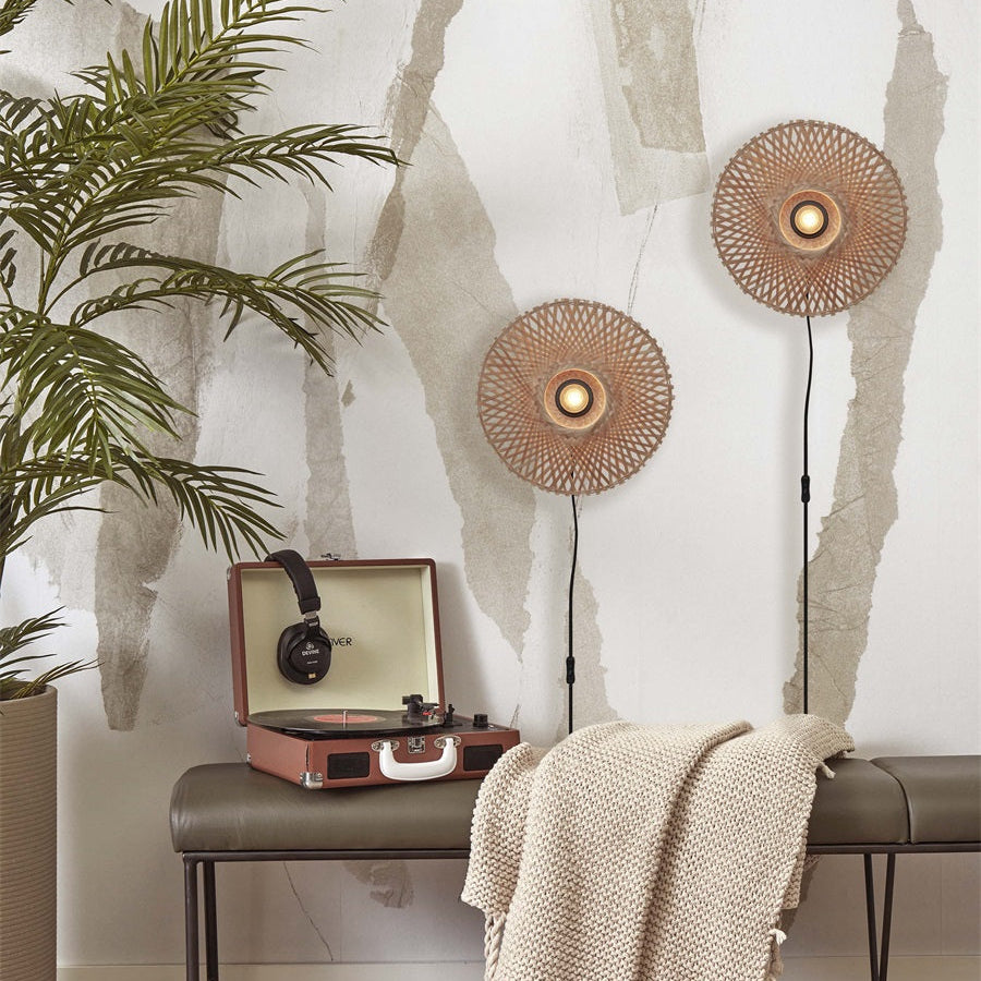 bamboe wandlamp natuurlijk kalimantan 30 cm