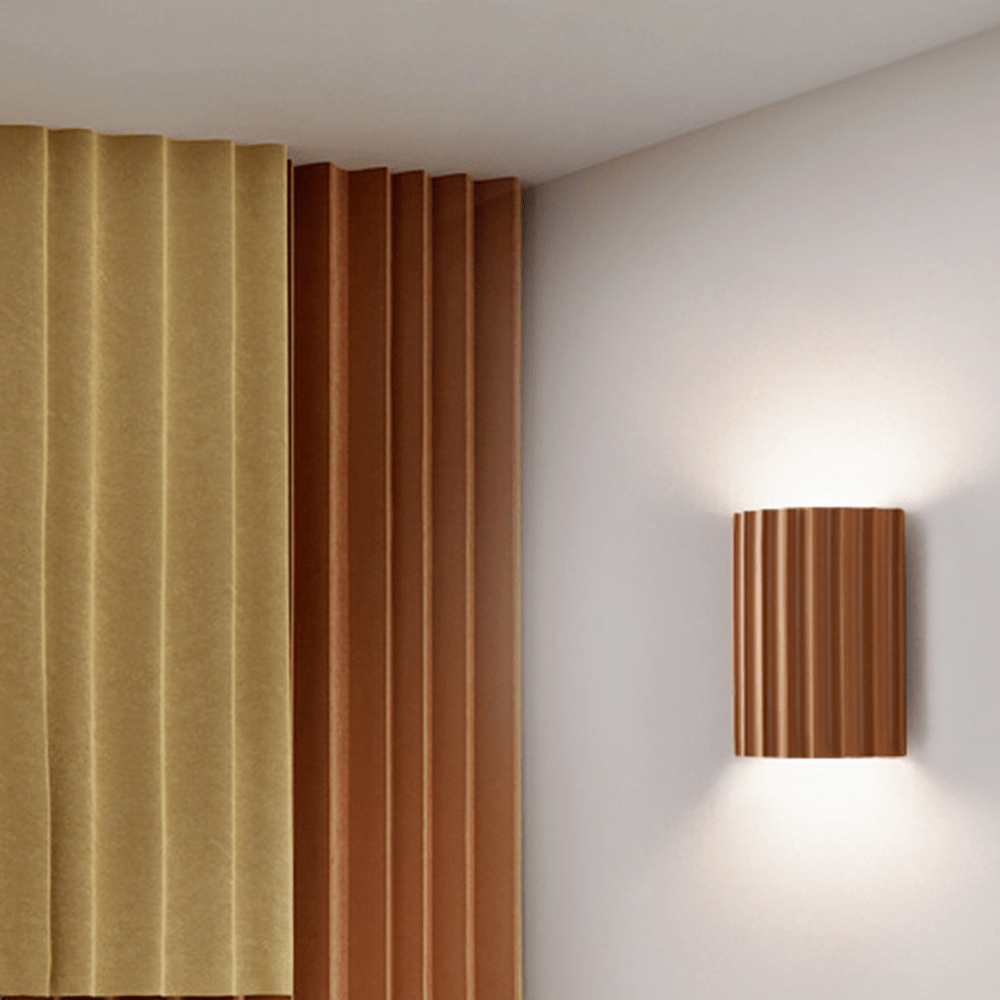 stijlvol halfrond wandlamp van hars voor een moderne woonkamer