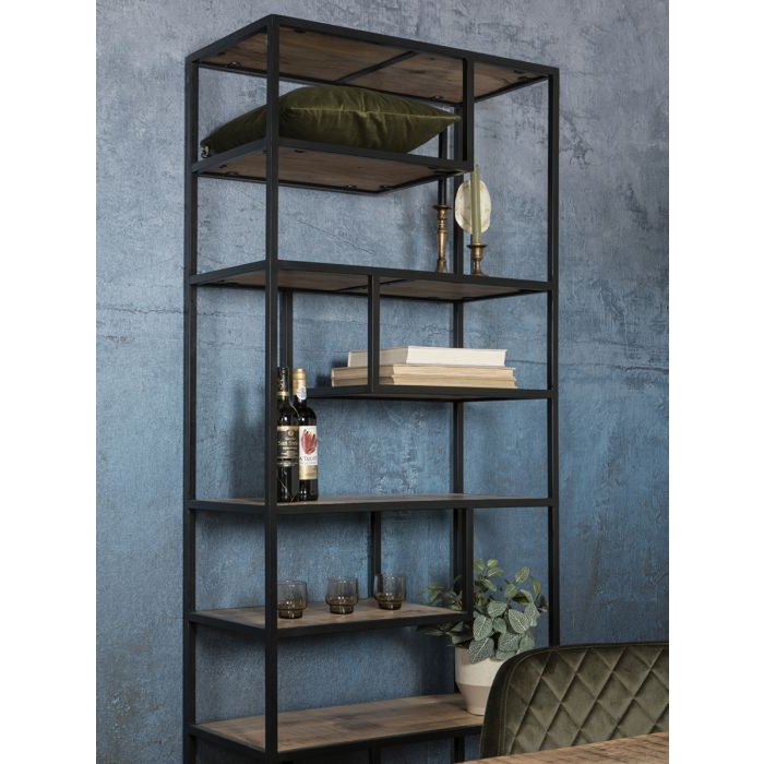 huub wood shelving unit 210 x 80 cm - room divider