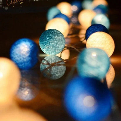 Slinger met katoenen bolletjes decoratieve binnenverlichting