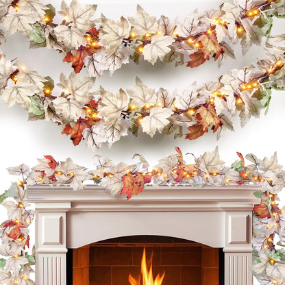 Sfeervolle slinger met gloeilampjes voor herfst- en feestdecoratie