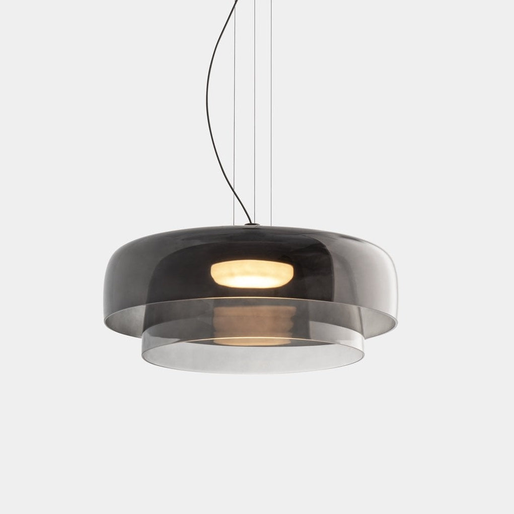 elegante hanglamp in noors glas