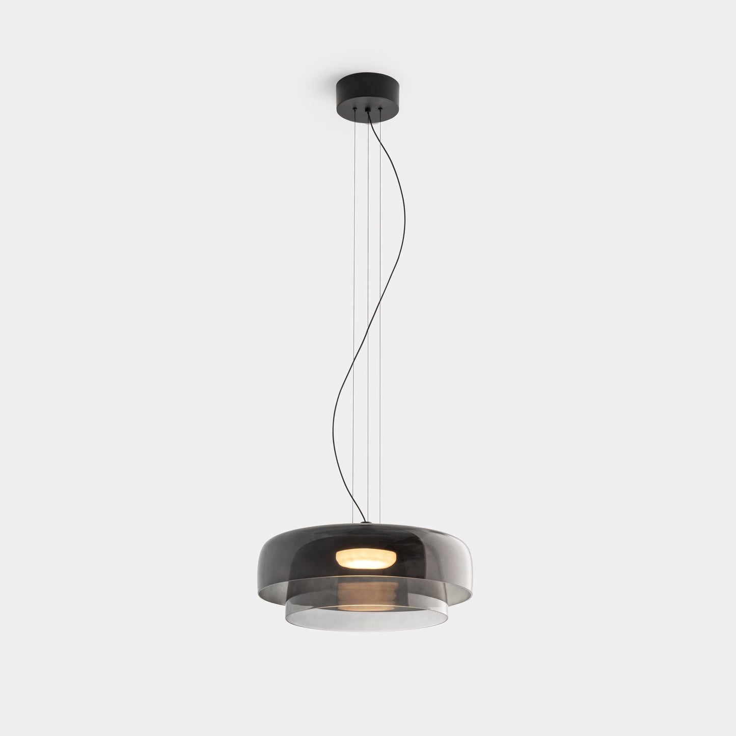 elegante hanglamp in noors glas