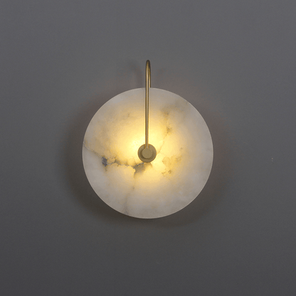 Elegante Alabaster LED Wandlamp voor een Sfeervolle Verlichting