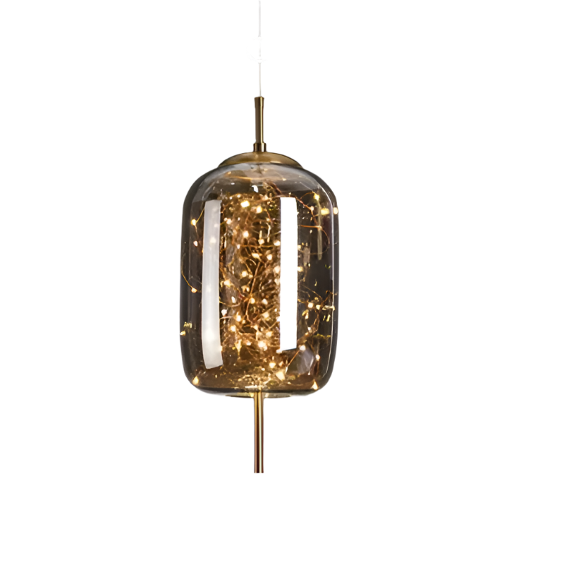 essence | elegante bruine glazen hanglamp