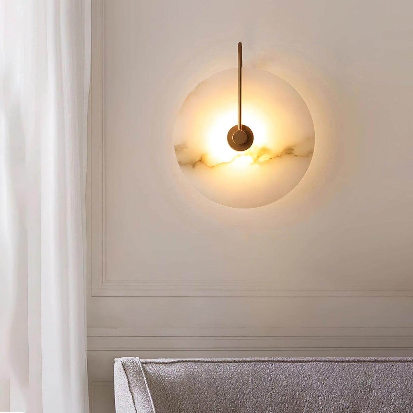 elegante alabaster led wandlamp voor een sfeervolle verlichting