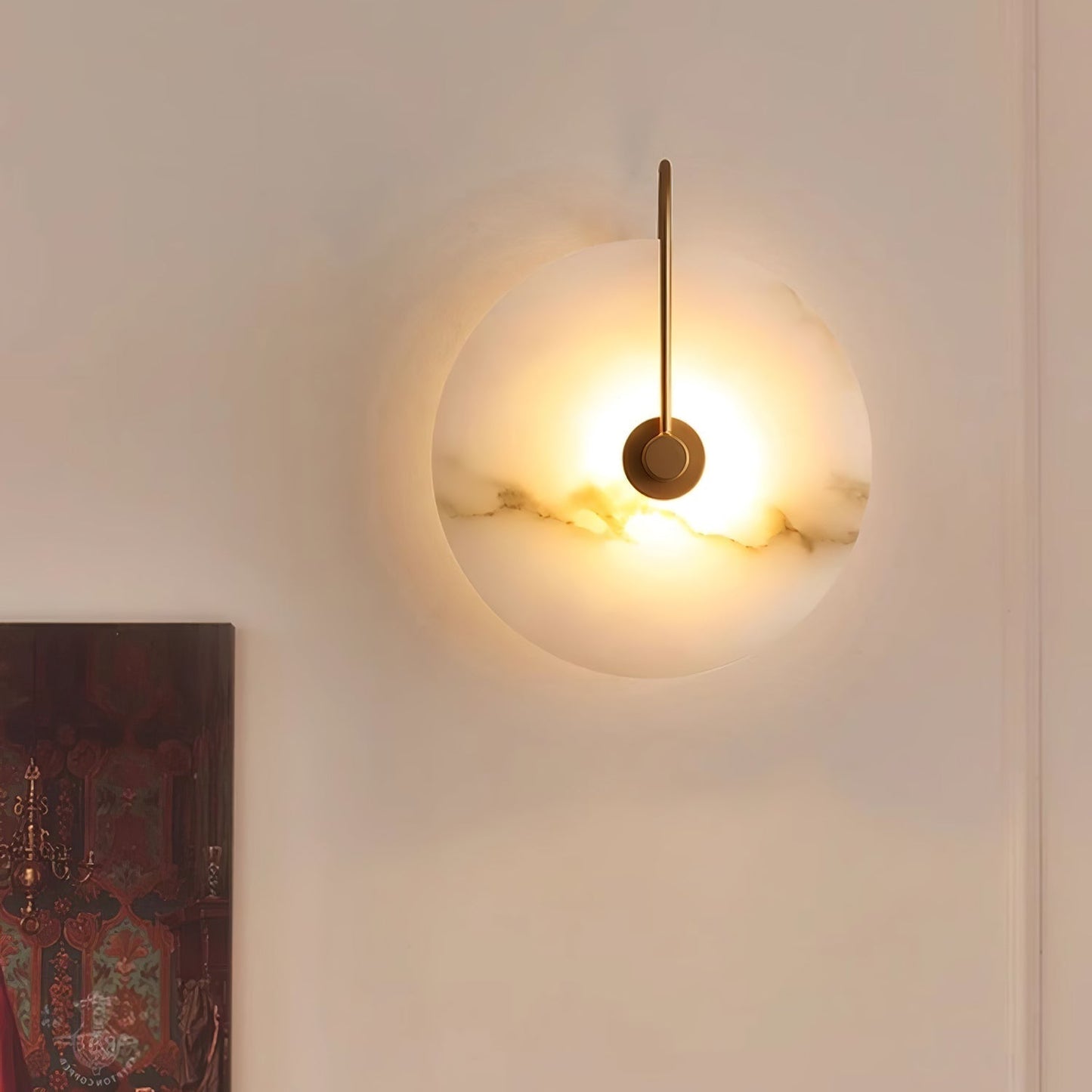 elegante alabaster led wandlamp voor een sfeervolle verlichting