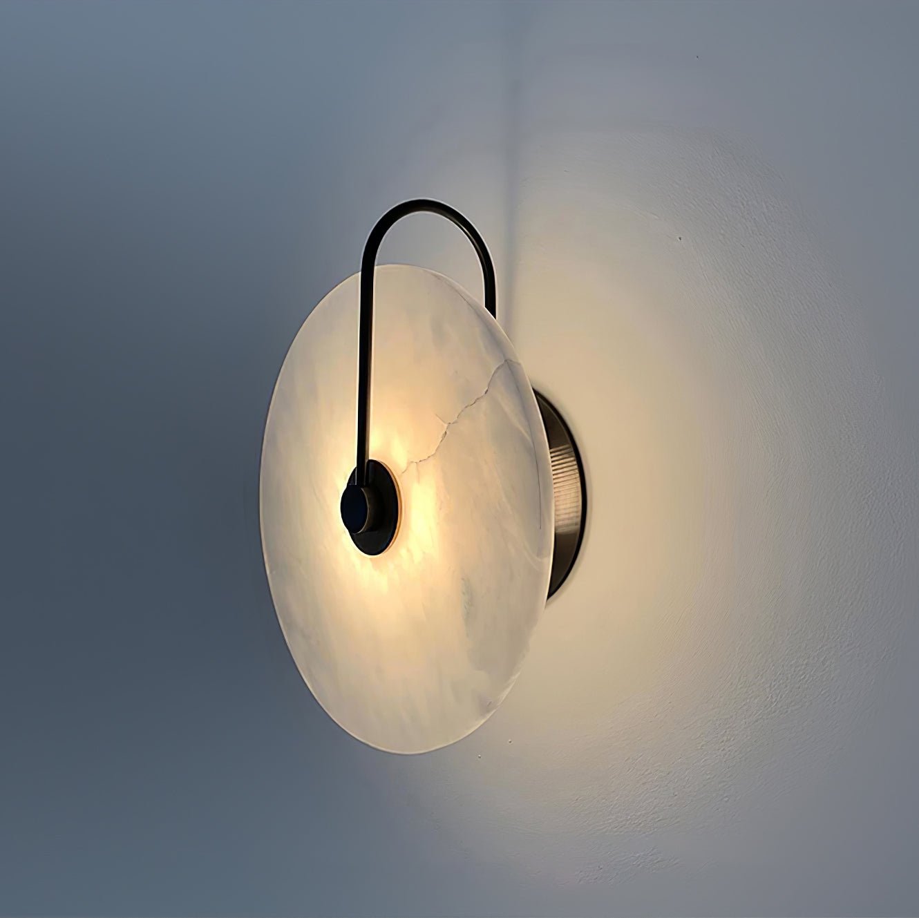 elegante alabaster led wandlamp voor een sfeervolle verlichting