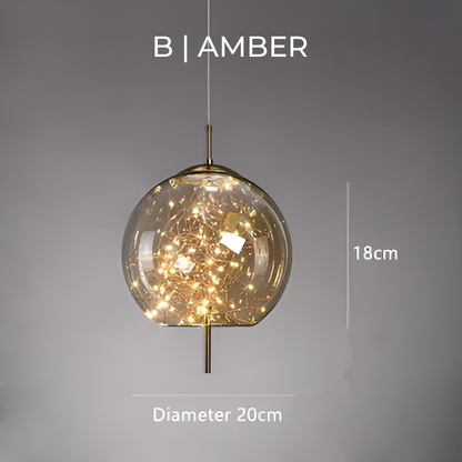 Essence | Elegante Bruine Glazen Hanglamp