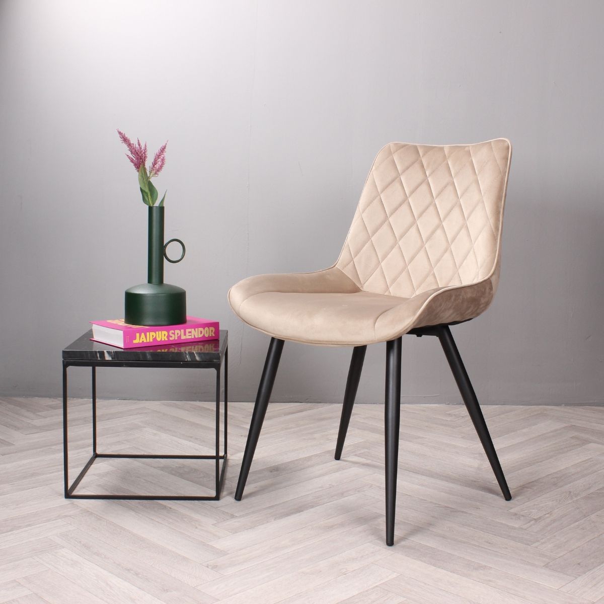 benito 3.0 dining chair velvet - champagne