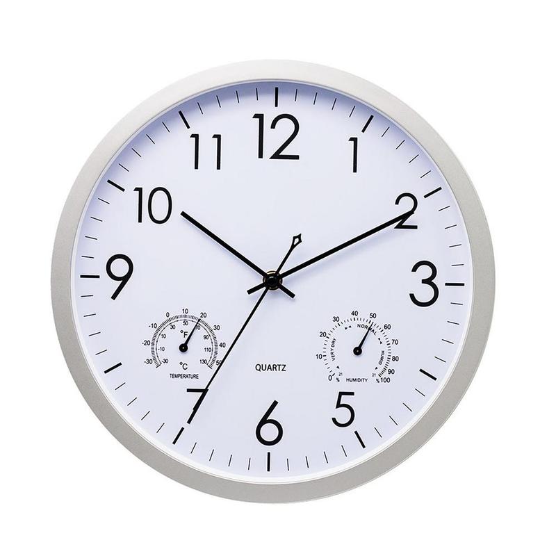 Decoratieve wandklok voor buiten met thermometer en hygrometer in klassiek ontwerp