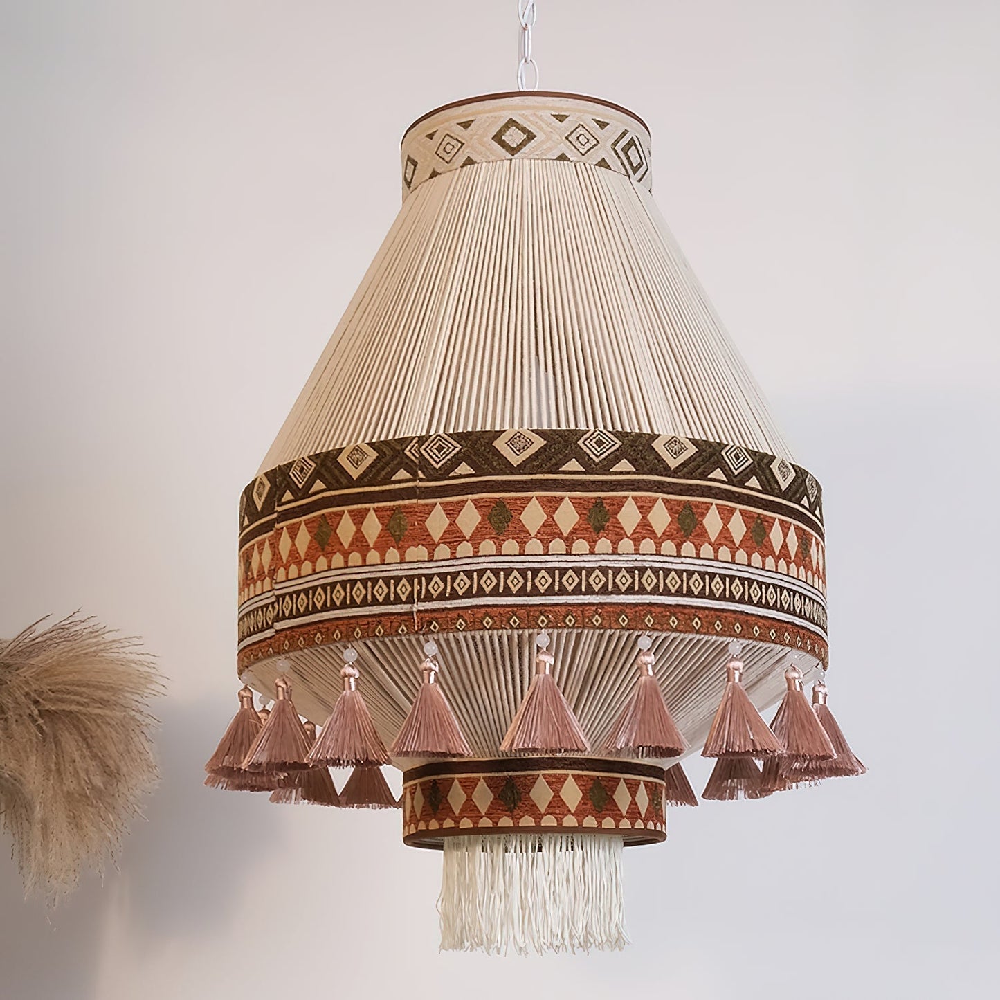 chic bohemian fringe pendant light