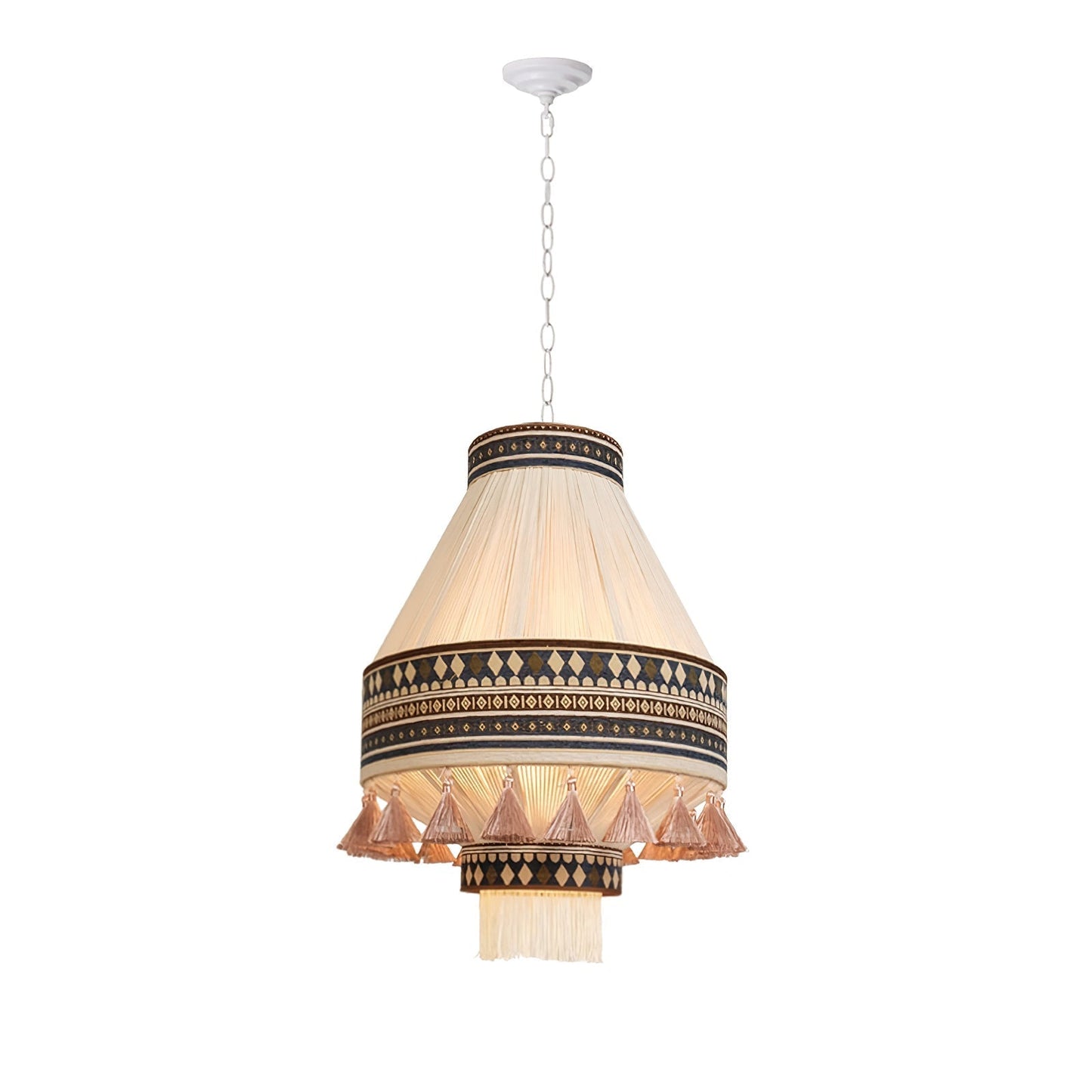 chic bohemian fringe pendant light