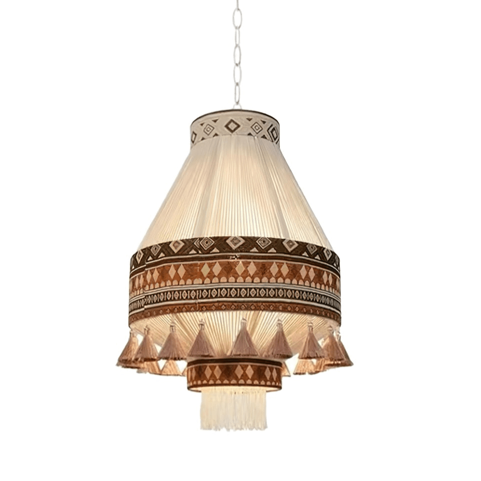 chic bohemian fringe pendant light