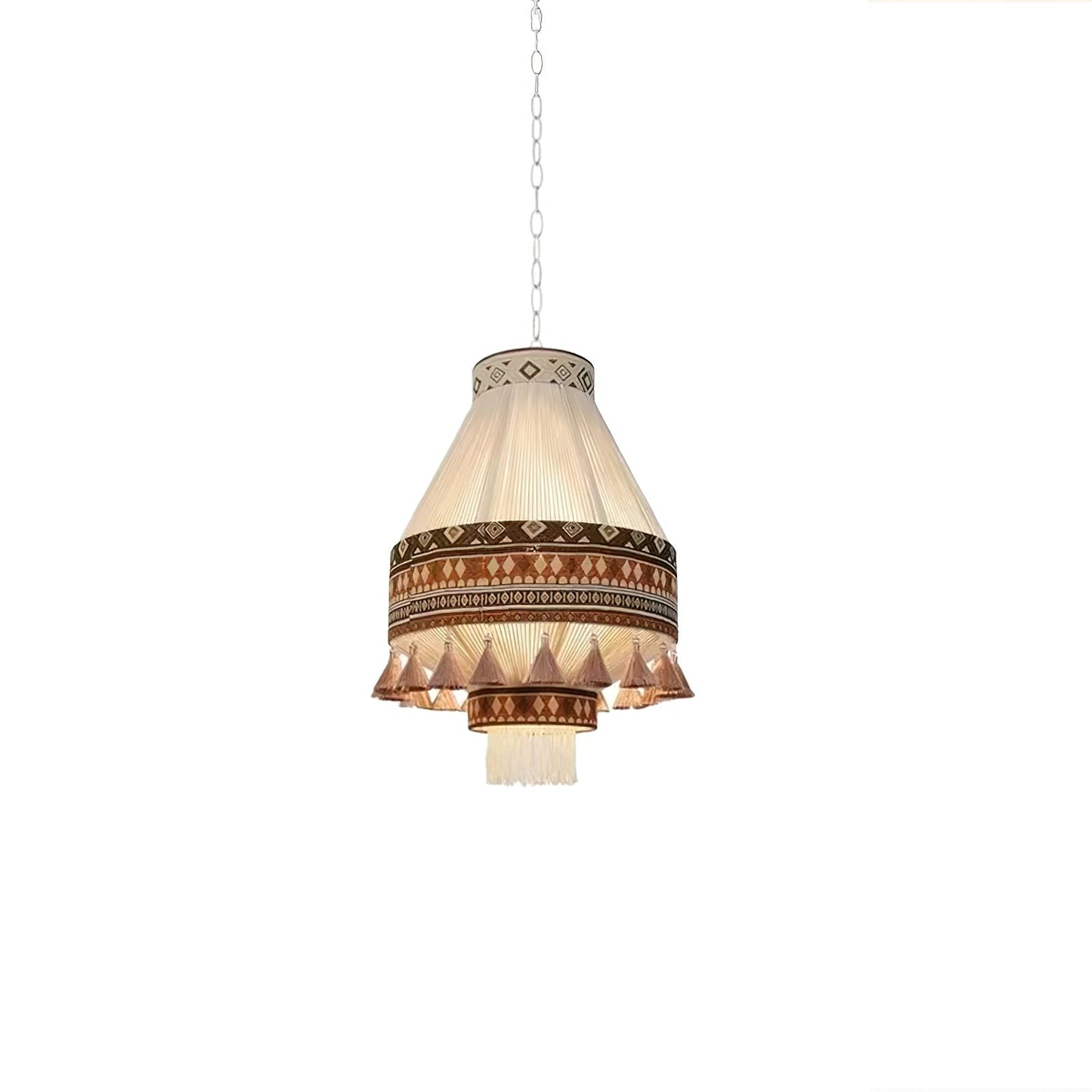 chic bohemian fringe pendant light