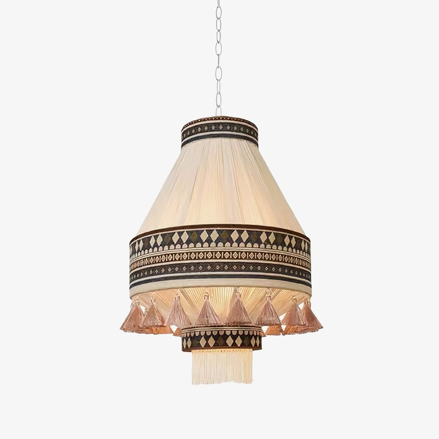 chic bohemian fringe pendant light