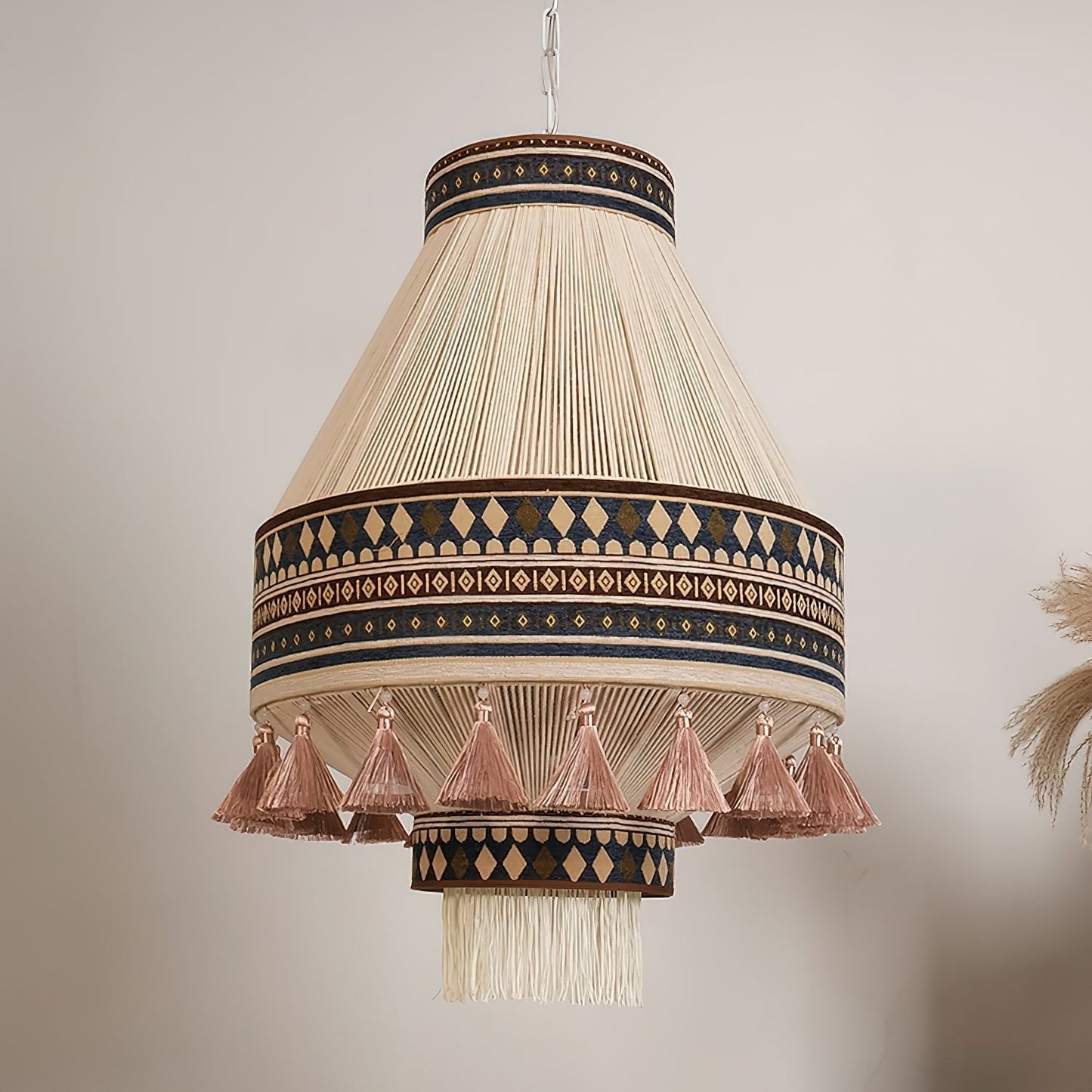 chic bohemian fringe pendant light