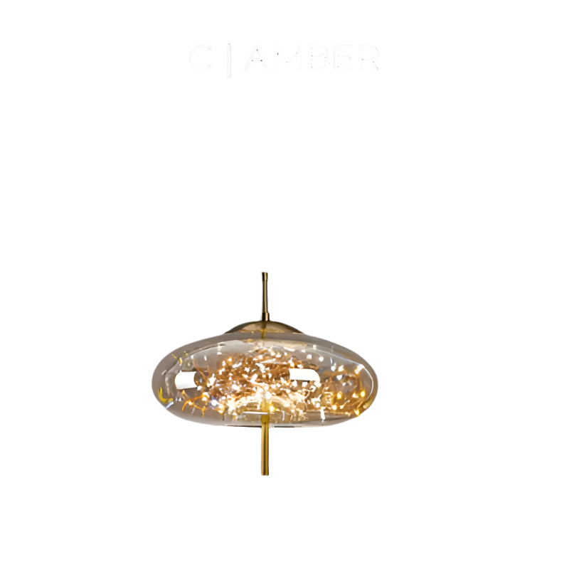 essence | elegante bruine glazen hanglamp