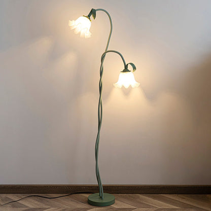 Elegante Calla Bloemen Vloerlamp voor een Sfeervolle Interieurverlichting