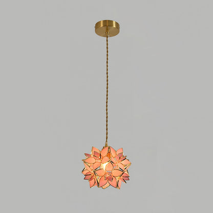 Elegante Kapiz Hanglamp voor een Betoverende Sfeer