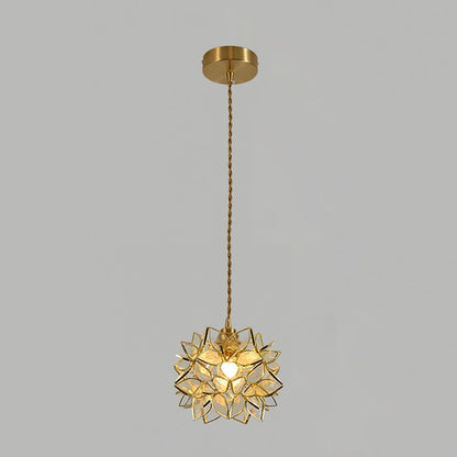 Elegante Kapiz Hanglamp voor een Betoverende Sfeer