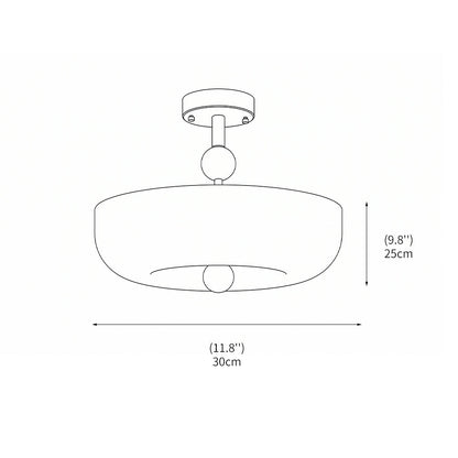 Close-up van de fitting en glazen structuur van de plafondlamp