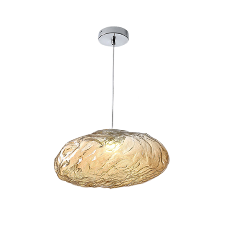 stijlvolle minimalistische hanglamp van elegant geblazen glas