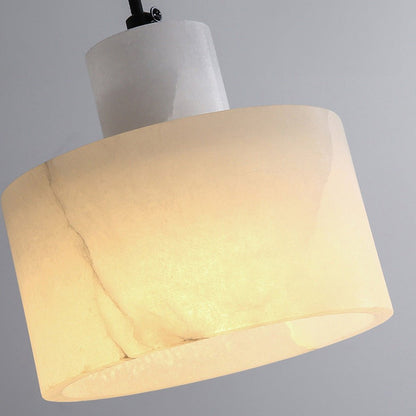 Elegante Scandinavische hanglamp van wit marmer